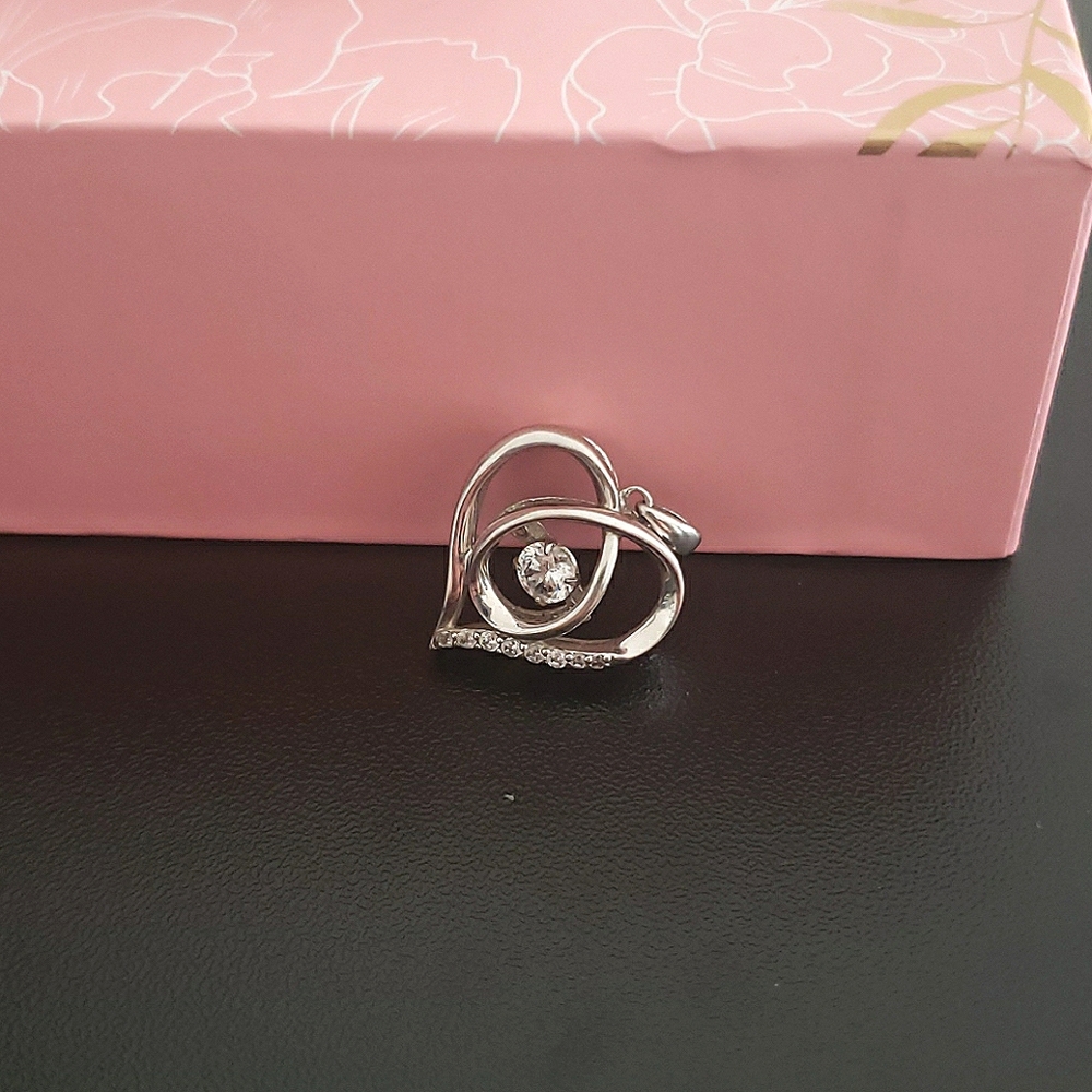 Floating Diamond Heart Pendant